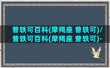 曾轶可百科(摩羯座 曾轶可)/曾轶可百科(摩羯座 曾轶可)-我的网站